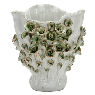 Handmade Thai Ceramic Floral Vase
