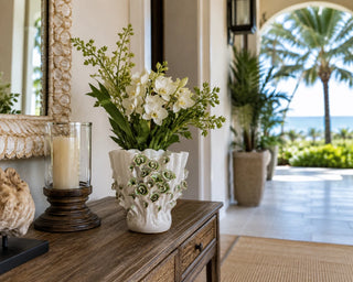 Handmade Thai Ceramic Floral Vase
