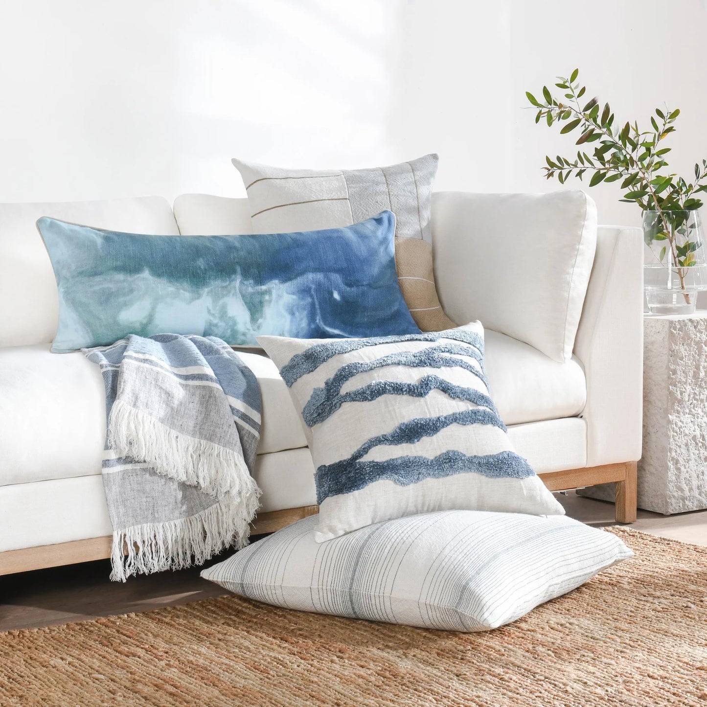 Theta Capri Blue 26" x 26" Pillow