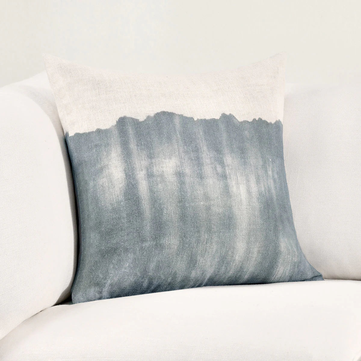 Cora Natural Denim Blue 20" x 20" Pillow