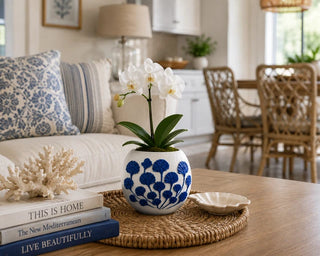 Handmade Thai Botanical Ceramic Vase
