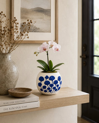 Handmade Thai Botanical Ceramic Vase
