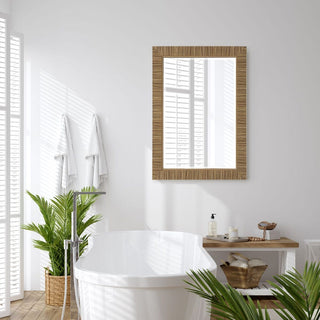 25" x 35"   Rattan Mirror
