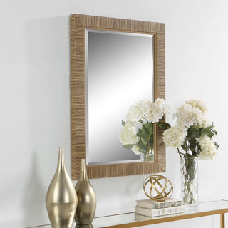 25" x 35"   Rattan Mirror
