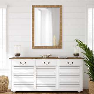 22" x 32"   Rattan Mirror
