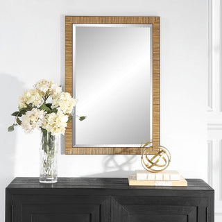 22" x 32"   Rattan Mirror
