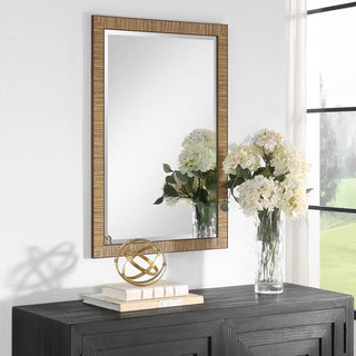 22" x 32"   Rattan Mirror
