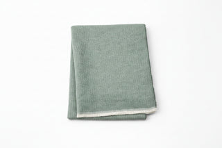 Cotton Blend Mini Herringbone Throw with Eyelash Fringes
