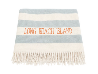 *CUSTOM* Candy Stripe Throw   Long Beach Island
