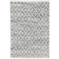 Melange Diamond Blue Woven Cotton Rug 2x3