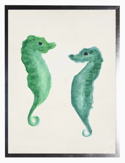 Watercolor Seahorses - Online Only