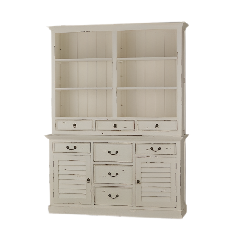 White Cottage Open Display Cabinet