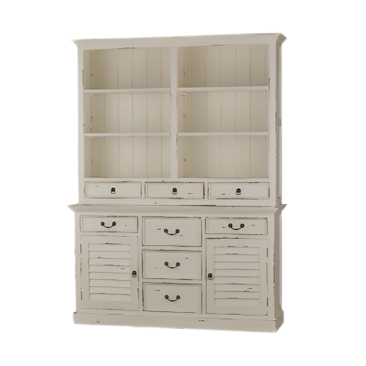 White Cottage Open Display Cabinet