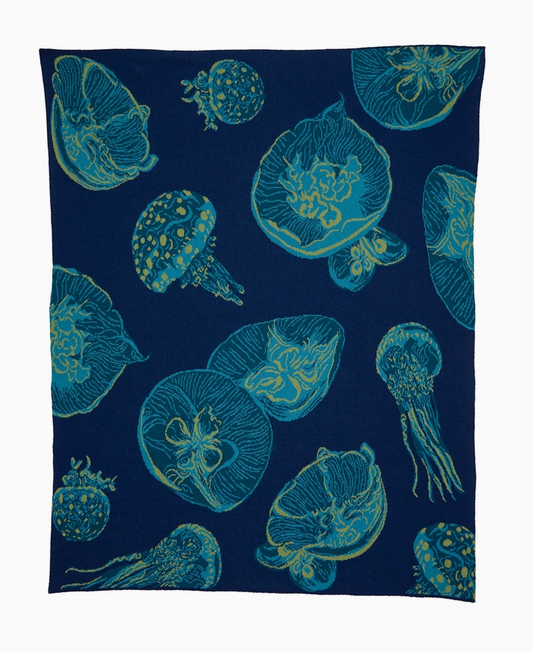 Coastal Jellyfish Throw Blanket