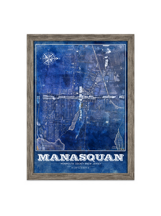 Manasquan Map Architects Blue
