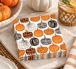 PUMPKIN PATTERN COCKTAIL NAPKIN
