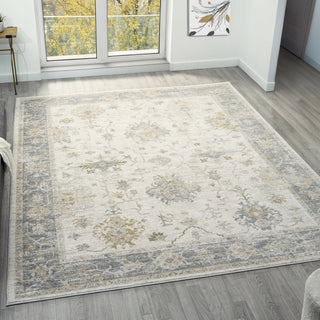 Elara Damask Farmhouse Indoor Area Rug
