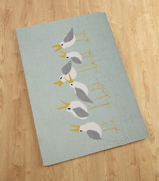 Seagulls Hook Rug   Kate Nelligan

