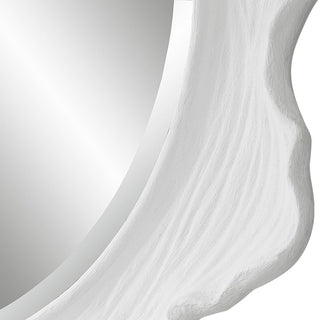 Sea Coral Round Mirror   White
