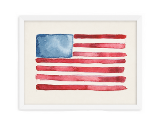 Watercolor American Flag
