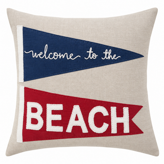 Beach Pennant 21" x 21" Pillow
