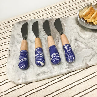 Blue Stone & Wood Spreader
