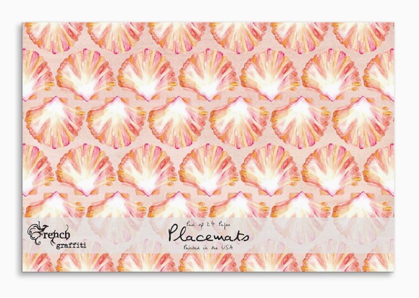 Scallop Shells Paper Placemats