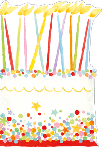 Confetti Birthday Cake Eday N Size-Birthday/die-Cut Or 4/4