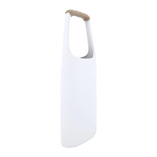 Vase with Rattan Wrapped Handle
