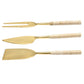 Cheese Servers with Rattan Handles, Set of 3