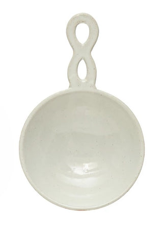 Stoneware Server with Twisted Handle
