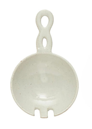 Stoneware Server with Twisted Handles with Fork
