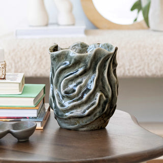 Stoneware Organic Shaped Vase
