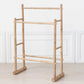 Bamboo Towel/Throw Rack w/ 2 Rods, Natural