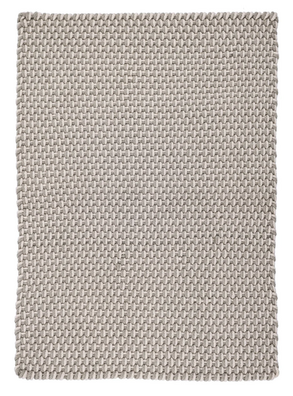 Two-Tone Rope Platinum /Ivory Indoor/Outdoor 2x3
