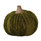 Cotton Blend Bouclé/Velvet Pumpkin w/ Wood Stem - Green Boucle