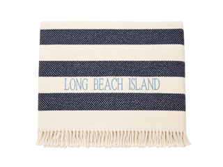 *CUSTOM* Candy Stripe Throw   Long Beach Island
