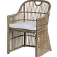 Lawson Rattan Arm Chair with Cushion, Natural