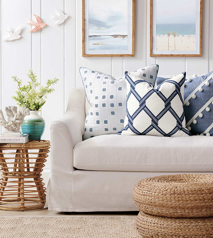 Persea Pintuck Decorative Pillow 24x24