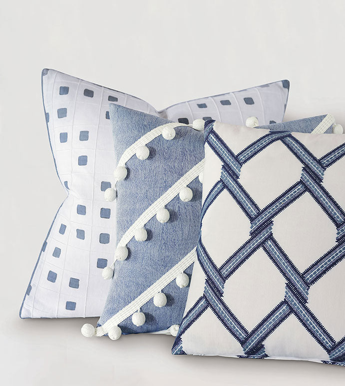 Persea Pintuck Decorative Pillow 24x24