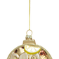 Hand-Painted Glass Mussels/Steamer Clams Ornament w/ Glitter - Yellow