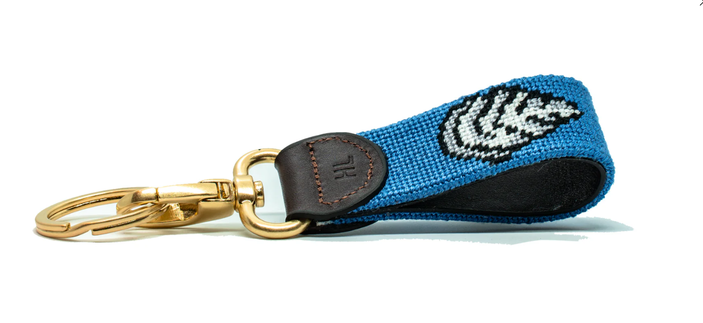 Oyster on Slate Blue Key Fob