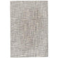 Crosshatch Dove Grey Micro Hooked Wool Rug 2x3