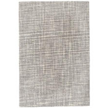 Crosshatch Dove Grey Micro Hooked Wool Rug 2x3