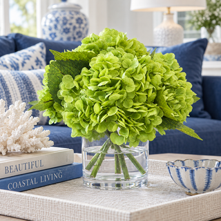 Green Hydrangea in Glass
