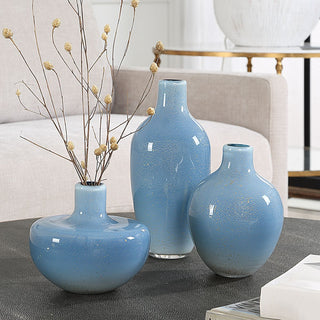 Celestial Frost Vases   Set of 3

