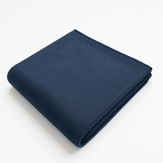 Double Faced Solid Color Throw with Blanket Stitch Edge
