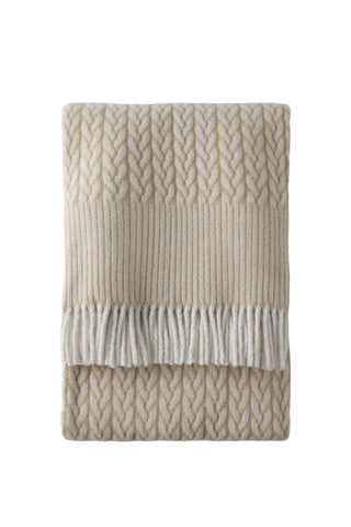Classic Cable with Border Pattern Throw
