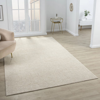 Modern Beige Transitional Abstract Power Loomed Rug
