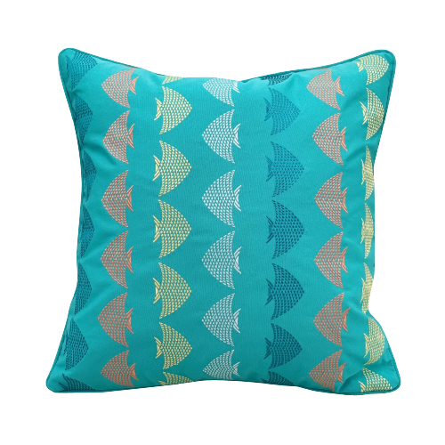 Angelfish Pattern Outdoor Pillow